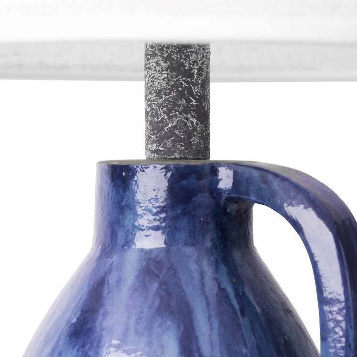 Varaluz Lighting 395T01AAYLU  Avesta Lamp Apothecary Gray/Blue Lustro