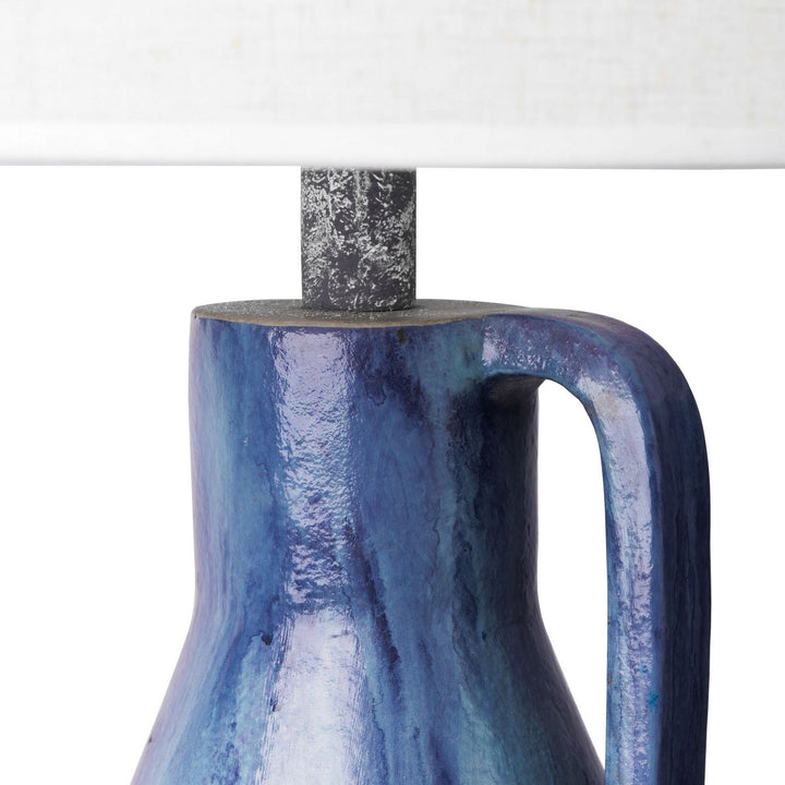 Varaluz Lighting 395T01BAYLU  Avesta Lamp Apothecary Gray/Blue Lustro