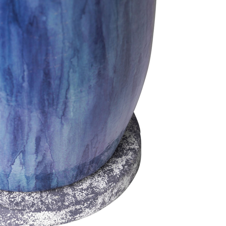 Varaluz Lighting 395T01BAYLU  Avesta Lamp Apothecary Gray/Blue Lustro