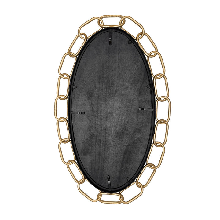 Varaluz Lighting 444MI24MBTG Modern Chains Of Love Mirror Matte Black/Textured Gold