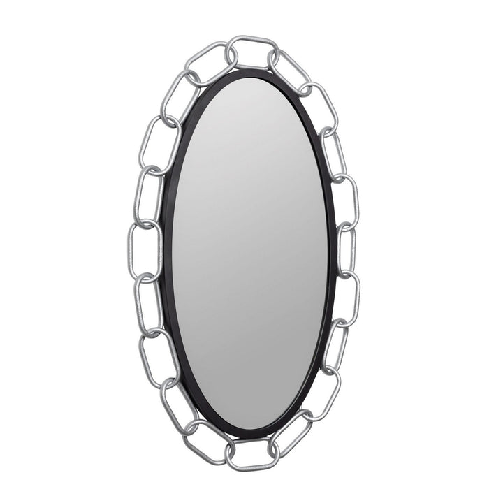 Varaluz Lighting 444MI24MBTS Modern Chains Of Love Mirror Matte Black/Textured Silver