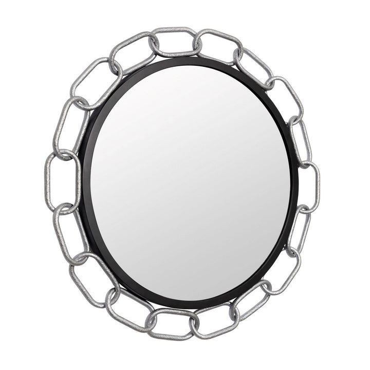 Varaluz Lighting 444MI30MBTS Modern Chains Of Love Mirror Matte Black/Textured Silver