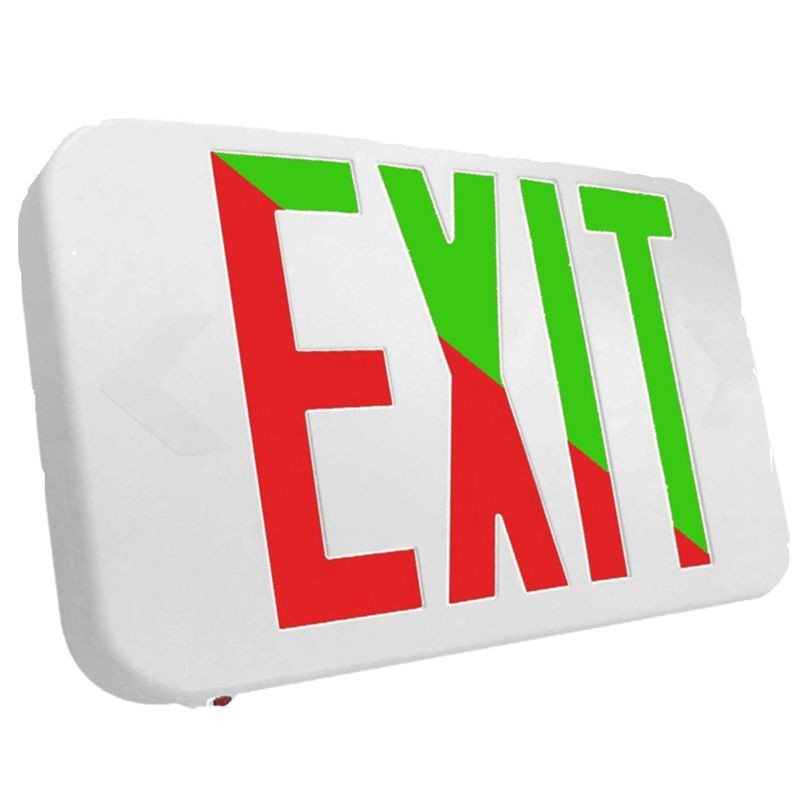 Westgate Lighting XTU-RG-EM  Compact Modern Univ. Exit Sign Bi-Color Emergency Light