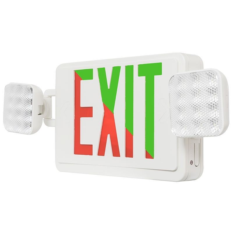 Westgate Lighting XTU-CL-RG-EM  Combo Emergency Light Exit Sign Bi-Color Emergency Light