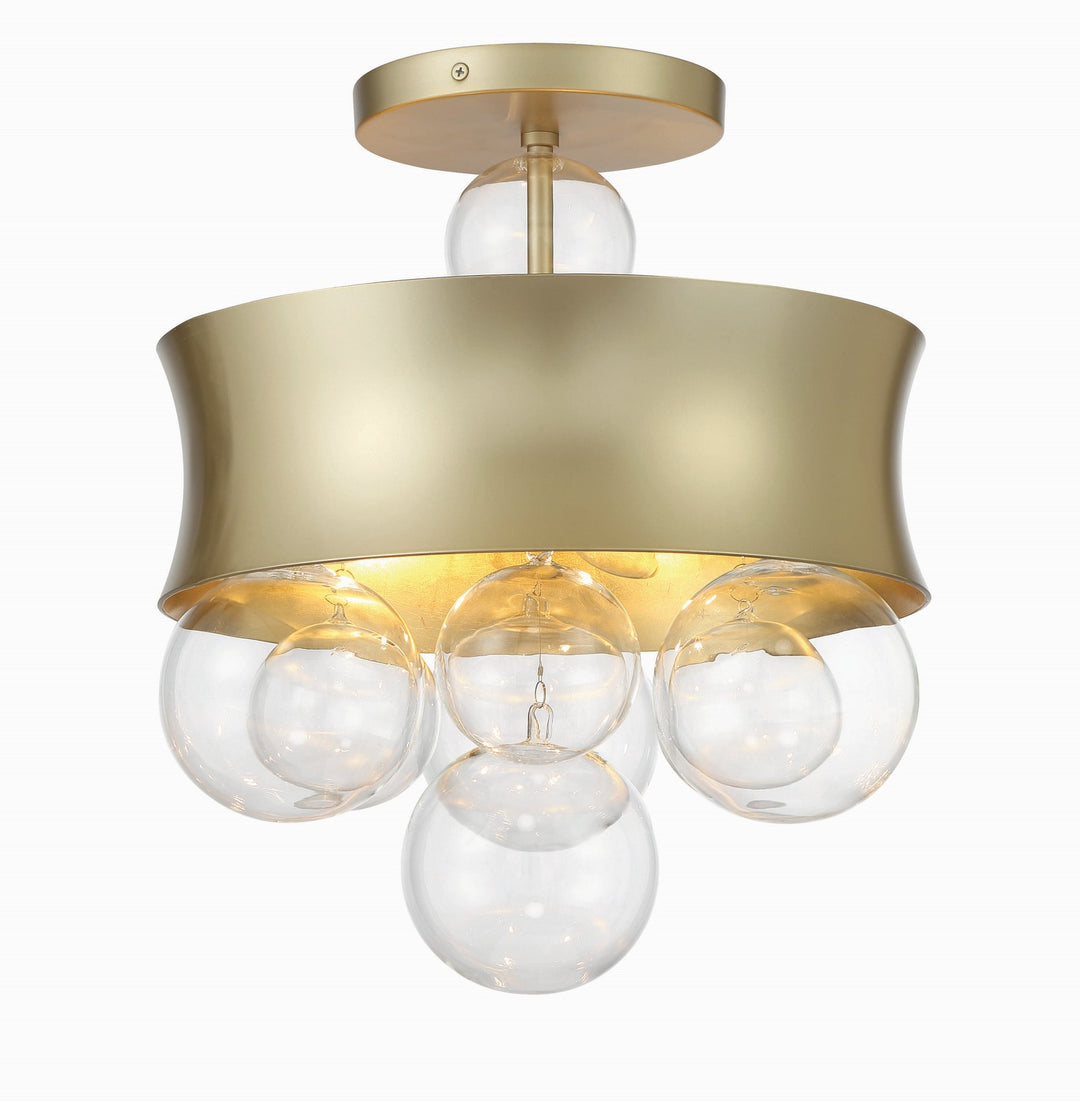 Minka-Lavery Verdi Square 5195-697 Pendant Light - Soft Gold With Gold Leaf