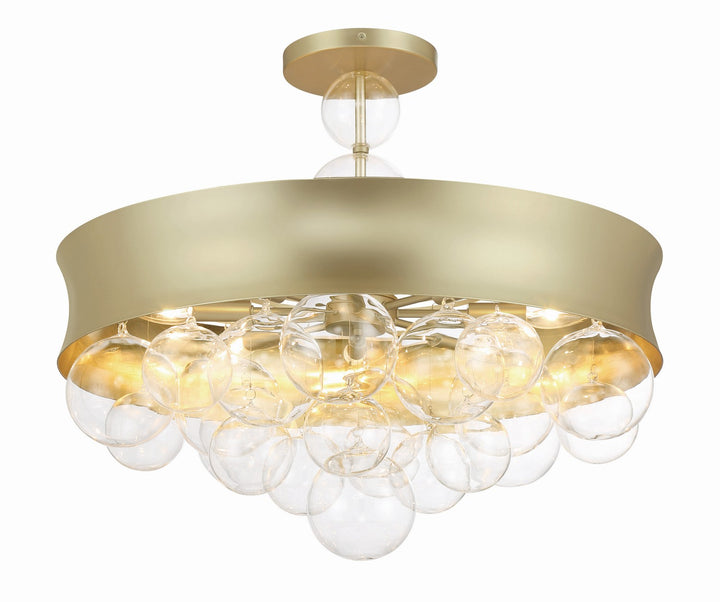 Minka-Lavery Verdi Square 5197-697 Pendant Light - Soft Gold With Gold Leaf