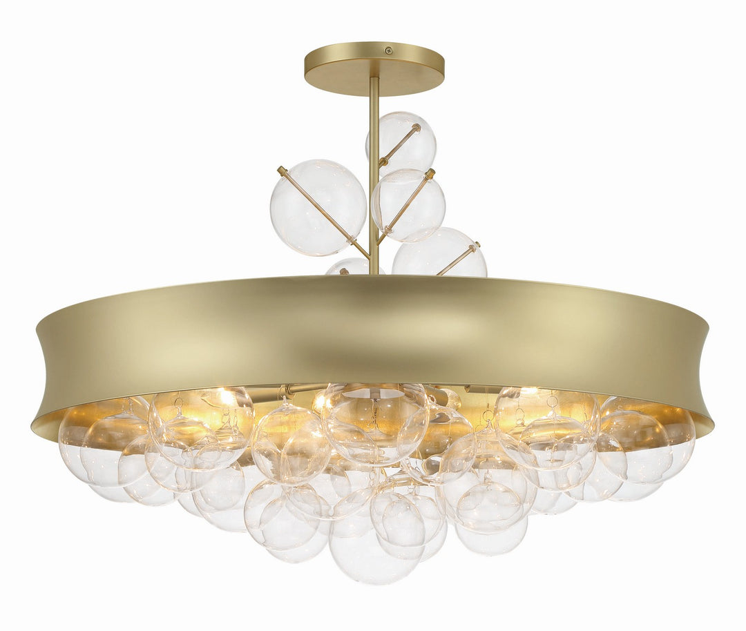 Minka-Lavery Verdi Square 5198-697 Pendant Light - Soft Gold With Gold Leaf