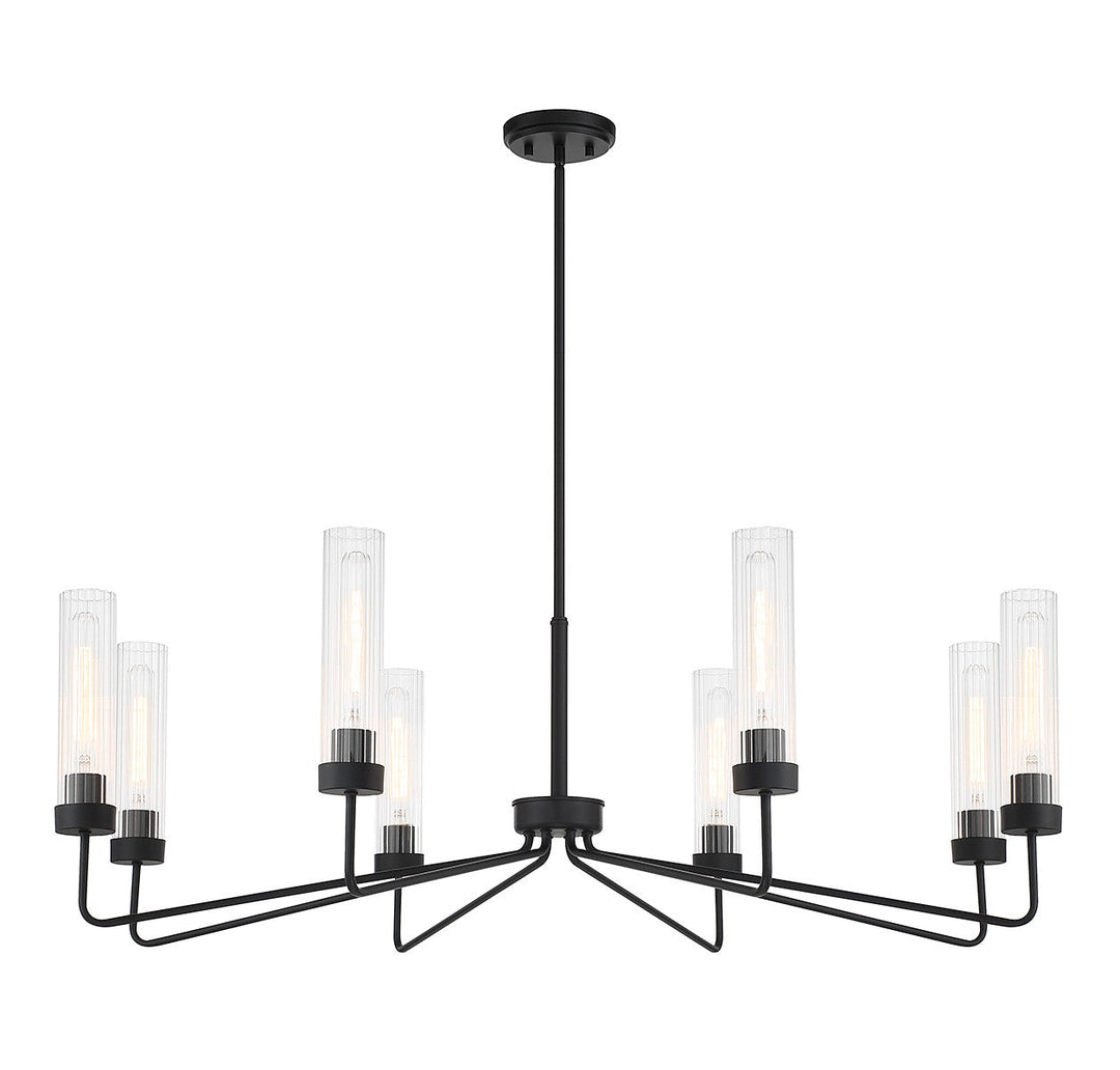 Savoy House Baker 1-8860-8-89 Chandelier Light - Matte Black