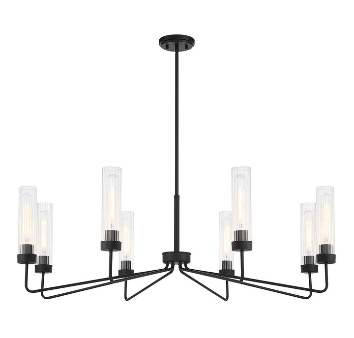 Savoy House Baker 1-8860-8-89 Chandelier Light - Matte Black