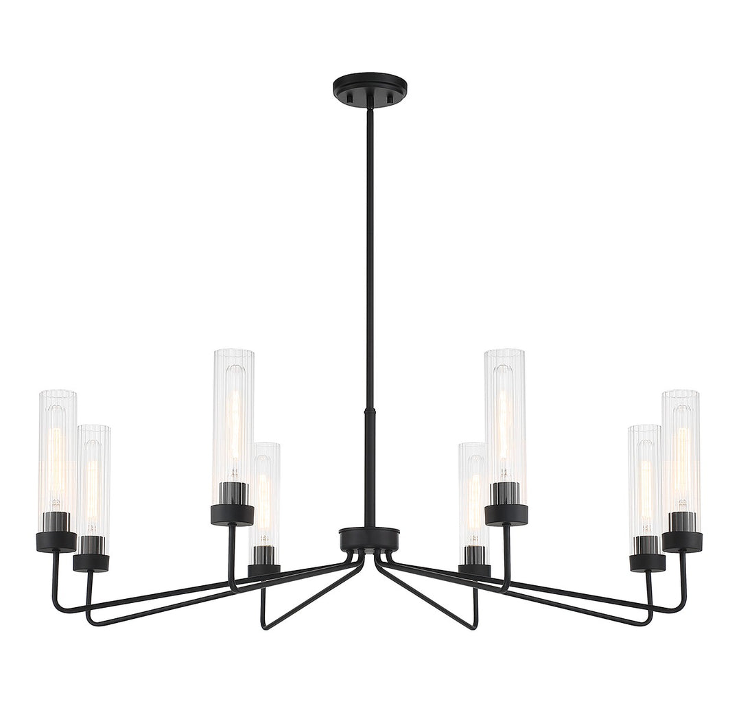Savoy House Baker 1-8860-8-89 Chandelier Light - Matte Black