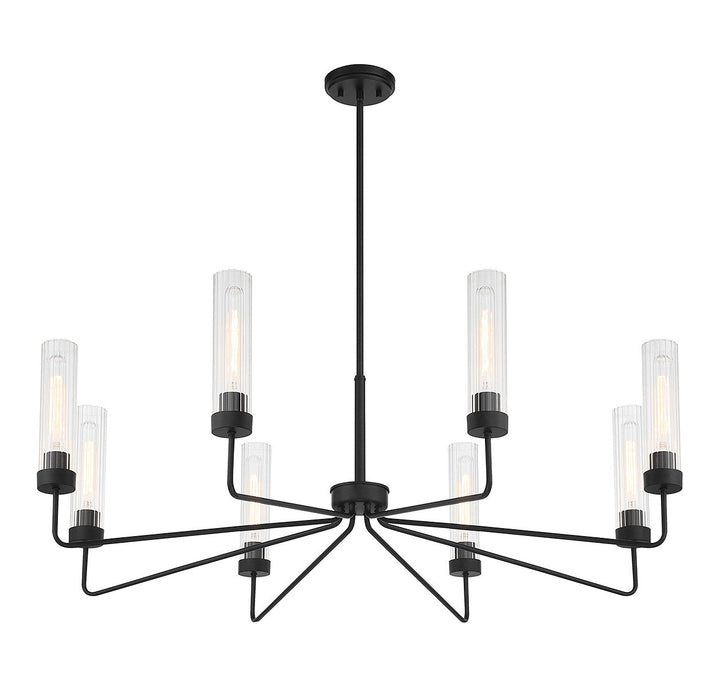 Savoy House Baker 1-8860-8-89 Chandelier Light - Matte Black