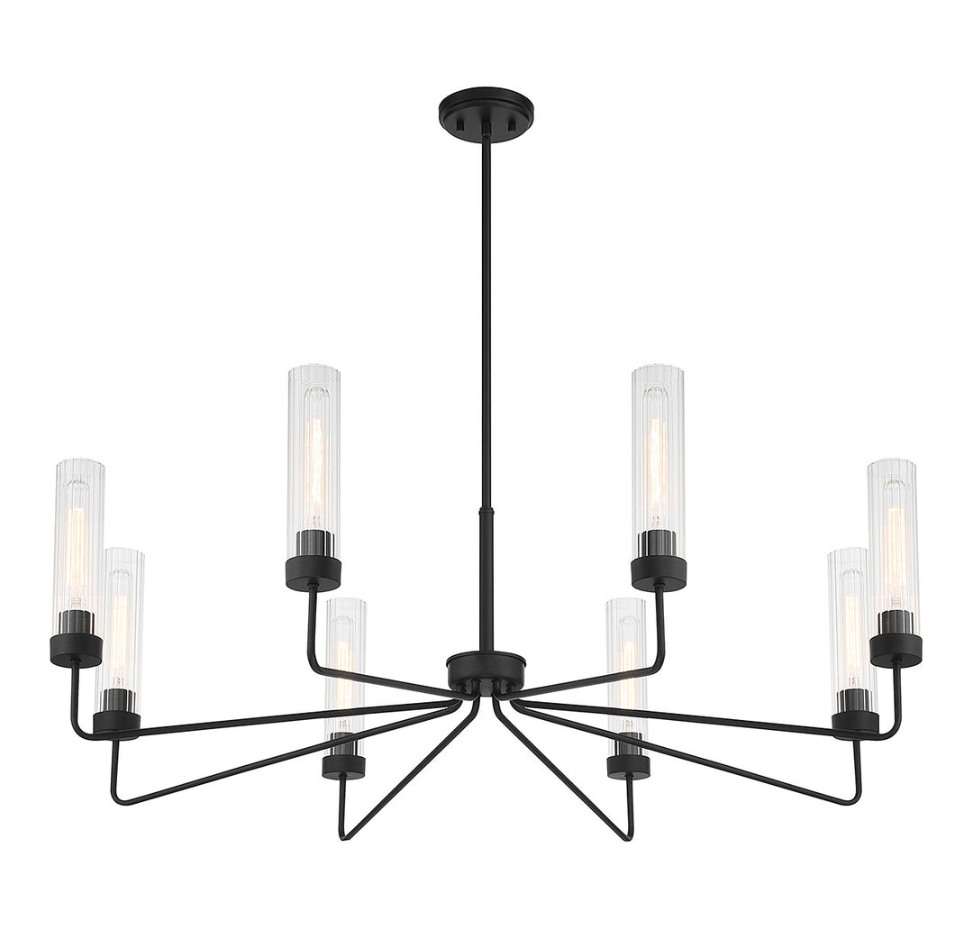 Savoy House Baker 1-8860-8-89 Chandelier Light - Matte Black