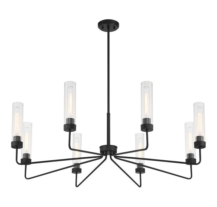 Savoy House Baker 1-8860-8-89 Chandelier Light - Matte Black