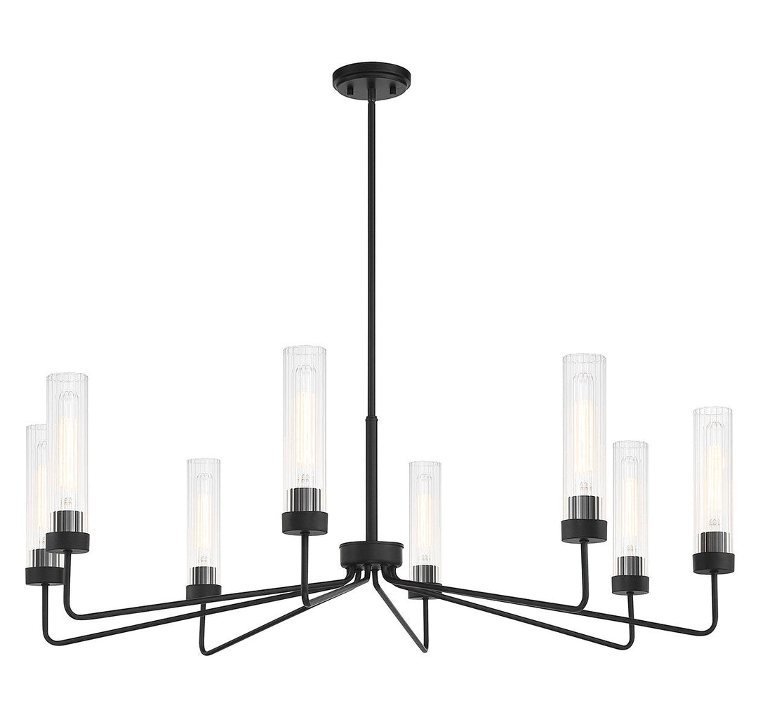 Savoy House Baker 1-8860-8-89 Chandelier Light - Matte Black