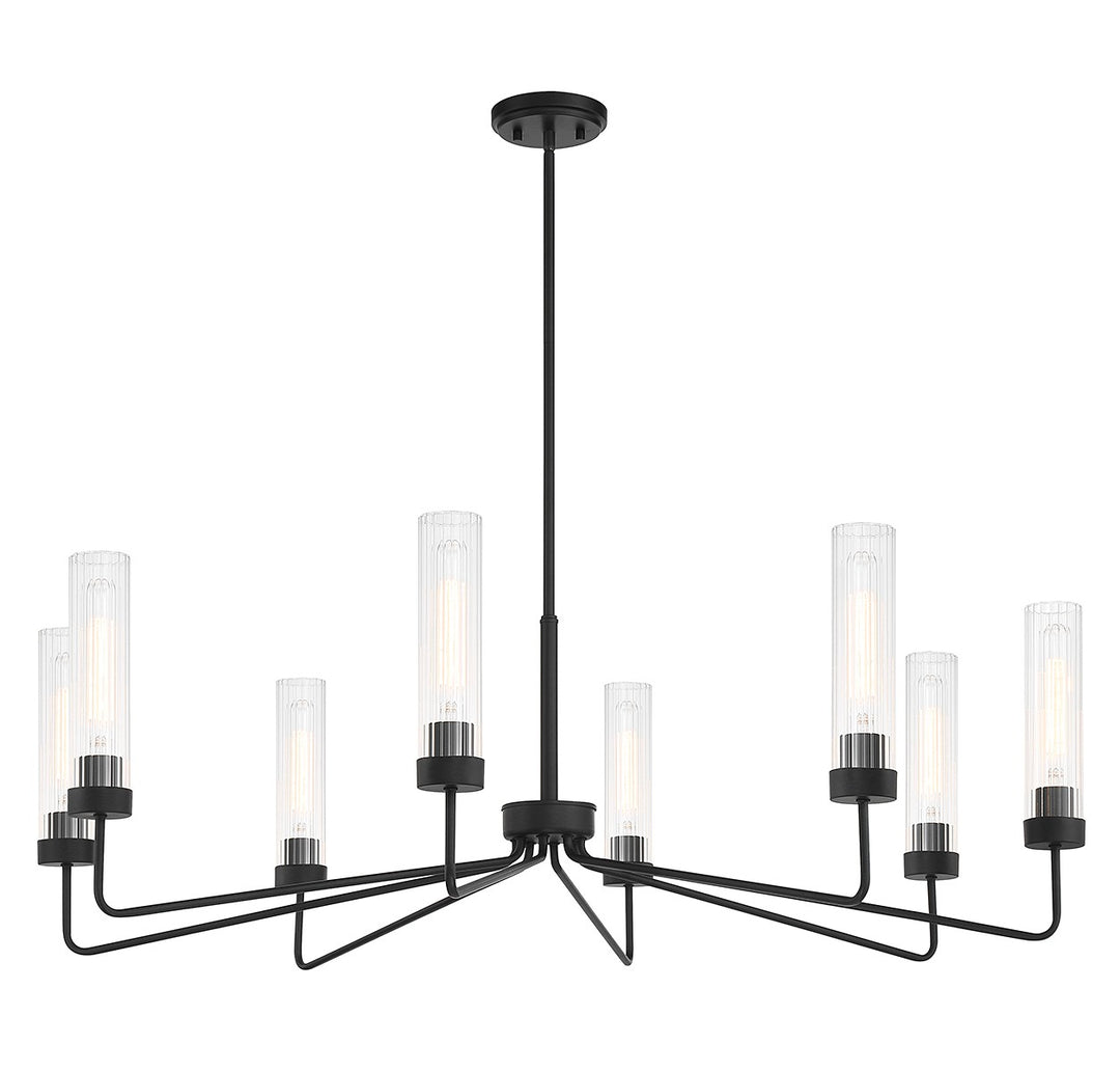 Savoy House Baker 1-8860-8-89 Chandelier Light - Matte Black