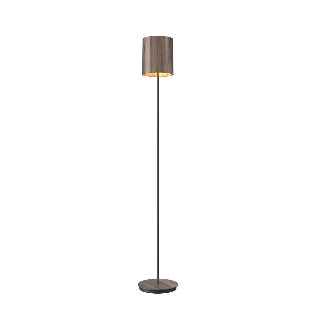 Accord Lighting 3054.18 Cylindrical One Light Floor Lamp Floor Lamp American Walnut