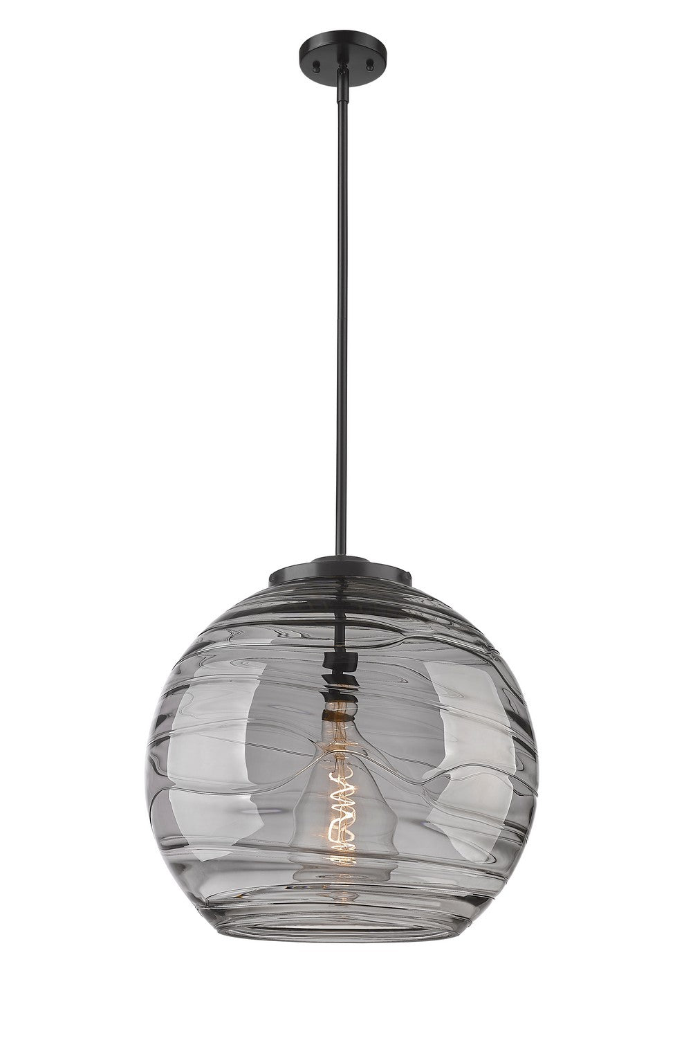 Innovations Ballston 221-1S-BK-G1213-18SM Pendant Light - Matte Black