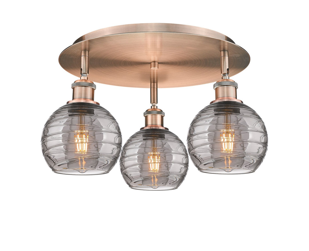 Innovations Downtown Urban 516-3C-AC-G1213-6SM Ceiling Light - Antique Copper