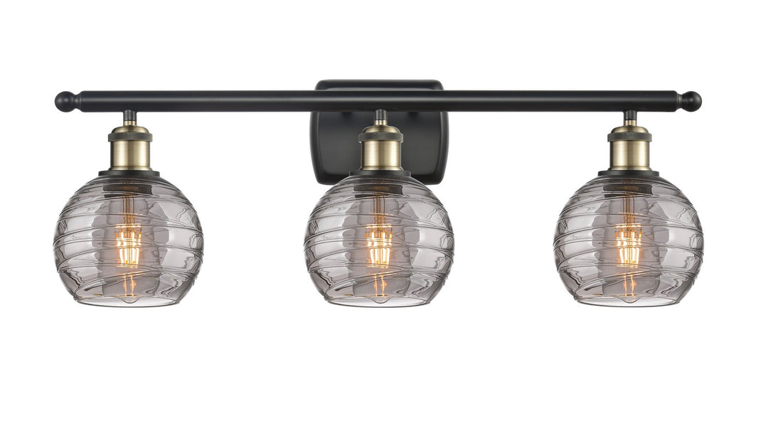 Innovations Ballston 516-3W-BAB-G1213-6SM Bath Vanity Light 26 in. wide - Black Antique Brass
