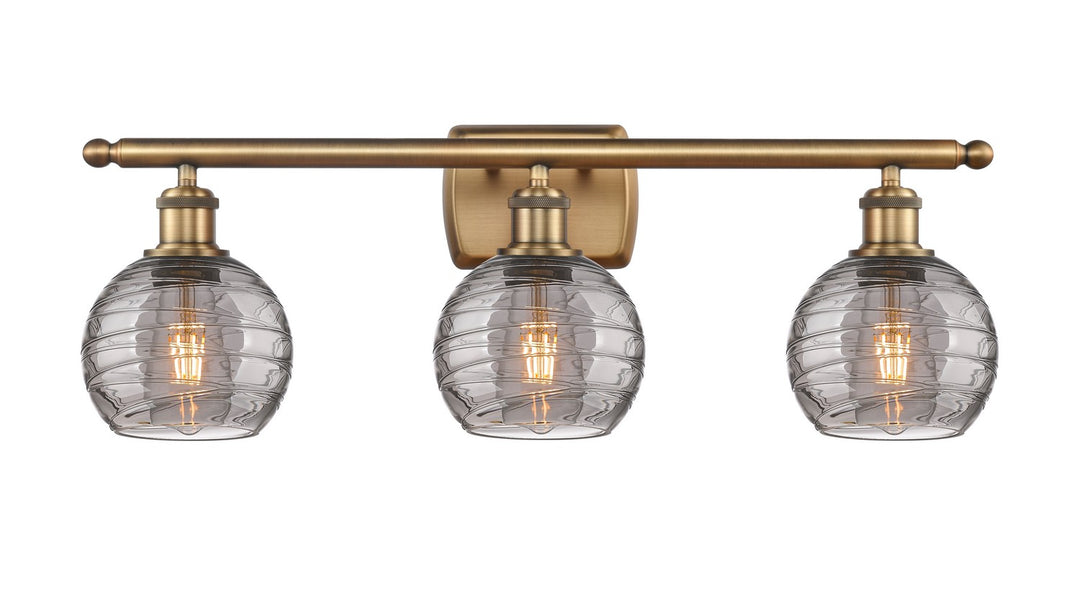 Innovations Ballston 516-3W-BB-G1213-6SM Bath Vanity Light 26 in. wide - Brushed Brass