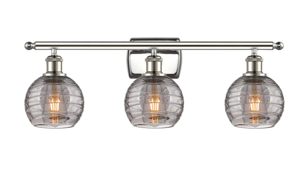Innovations Ballston 516-3W-PN-G1213-6SM Bath Vanity Light 26 in. wide - Polished Nickel