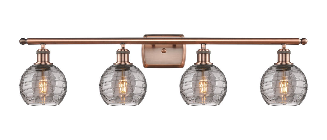 Innovations Ballston 516-4W-AC-G1213-6SM Bath Vanity Light 36 in. wide - Antique Copper
