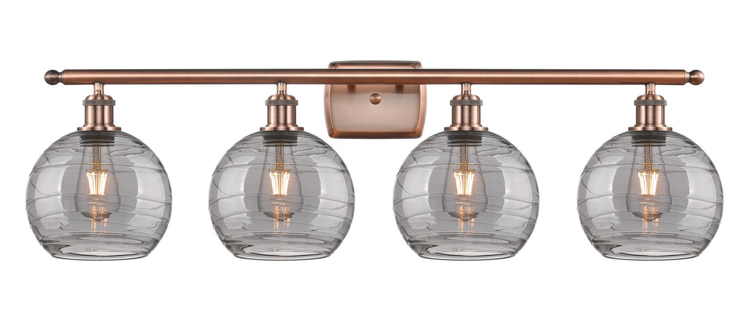 Innovations Ballston 516-4W-AC-G1213-8SM Bath Vanity Light 36 in. wide - Antique Copper