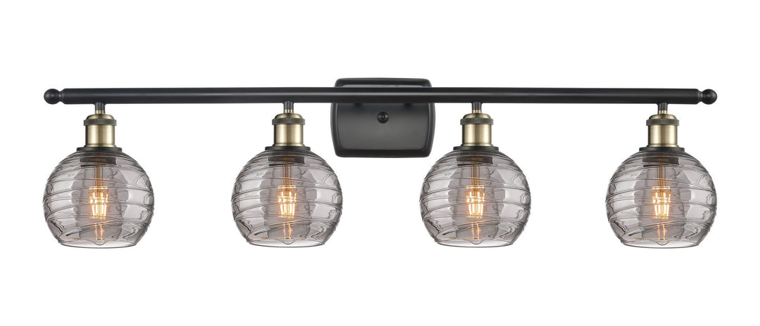 Innovations Ballston 516-4W-BAB-G1213-6SM Bath Vanity Light 36 in. wide - Black Antique Brass