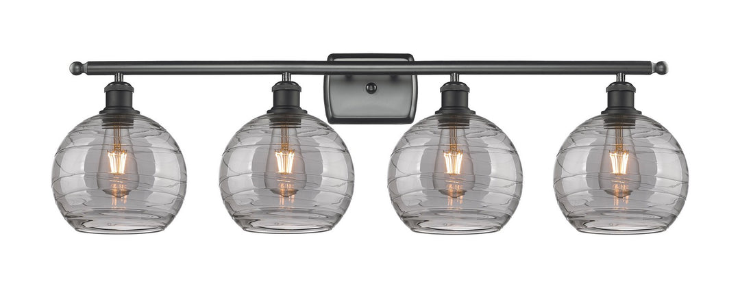 Innovations Ballston 516-4W-BK-G1213-8SM Bath Vanity Light 36 in. wide - Matte Black