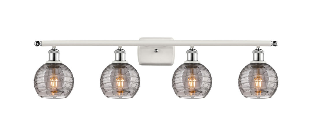 Innovations Ballston 516-4W-WPC-G1213-6SM Bath Vanity Light 36 in. wide - White and Polished Chrome