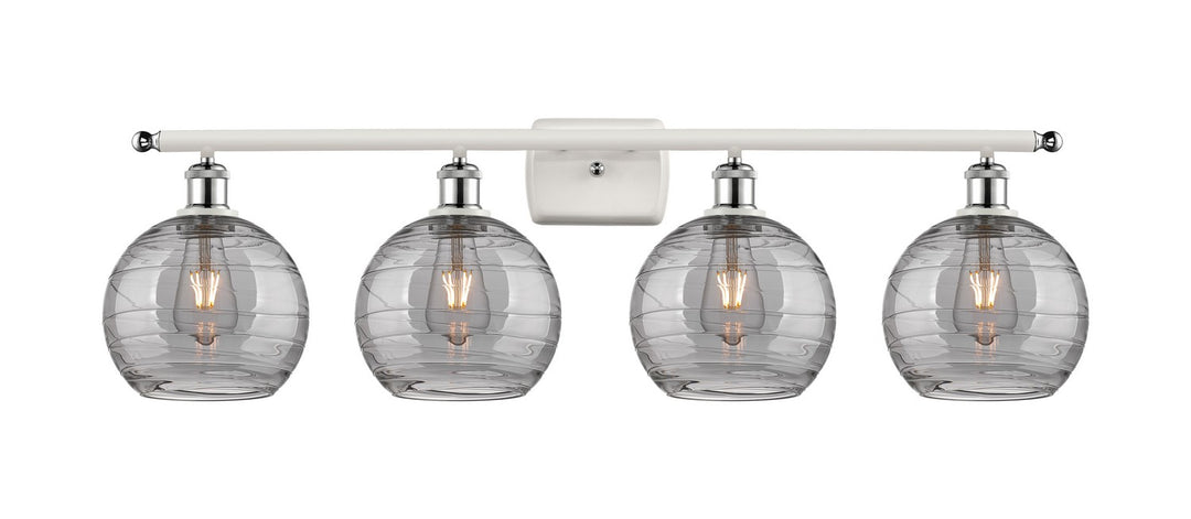 Innovations Ballston 516-4W-WPC-G1213-8SM Bath Vanity Light 36 in. wide - White and Polished Chrome