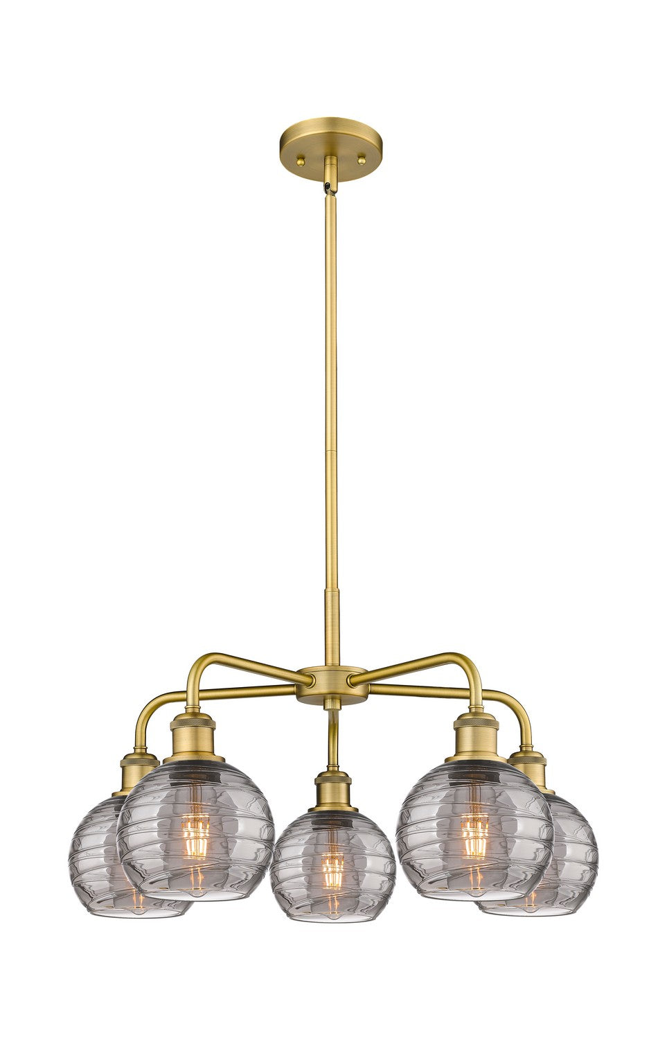 Innovations Downtown Urban 516-5CR-BB-G1213-6SM Chandelier Light - Brushed Brass