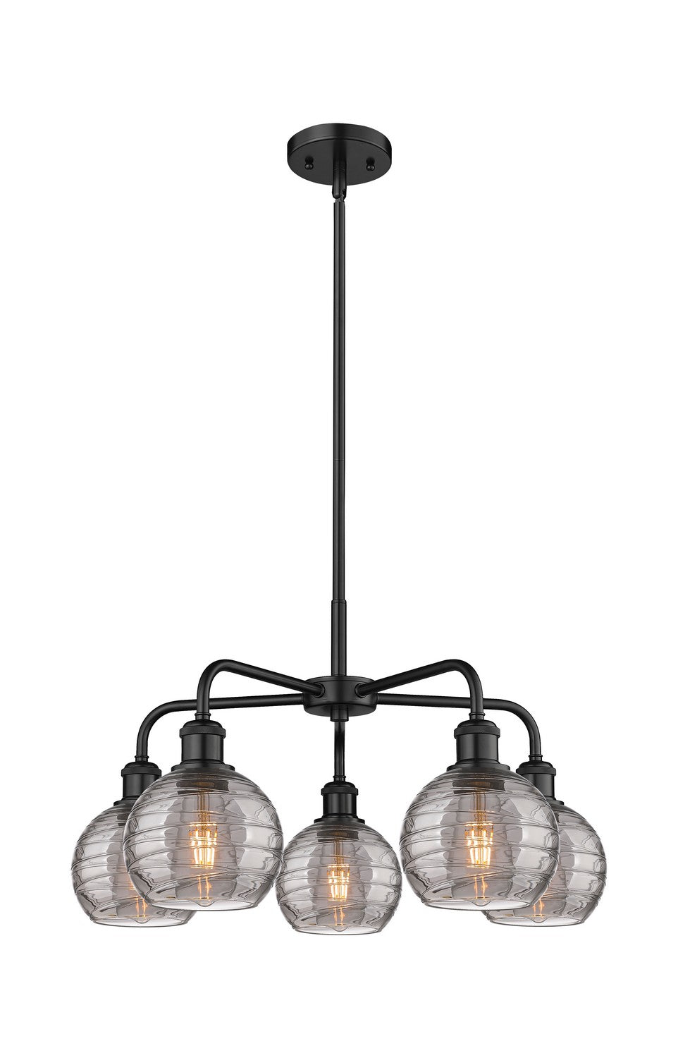 Innovations Downtown Urban 516-5CR-BK-G1213-6SM Chandelier Light - Matte Black