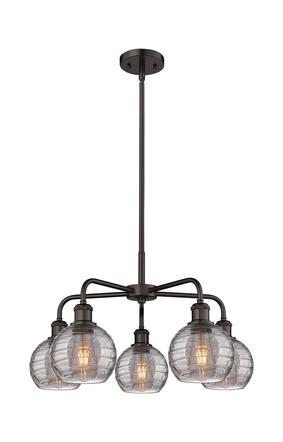 Innovations Downtown Urban 516-5CR-OB-G1213-6SM Chandelier Light - Oil Rubbed Bronze