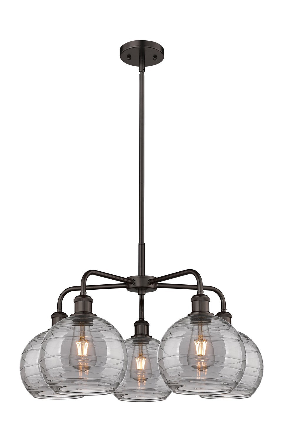 Innovations Downtown Urban 516-5CR-OB-G1213-8SM Chandelier Light - Oil Rubbed Bronze