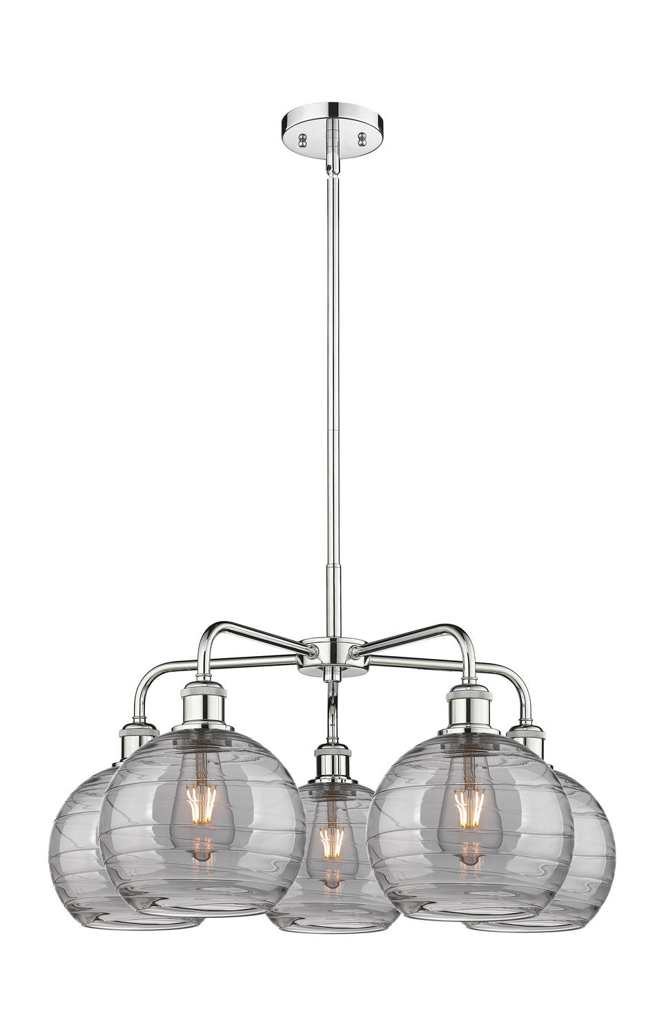 Innovations Downtown Urban 516-5CR-PC-G1213-8SM Chandelier Light - Polished Chrome