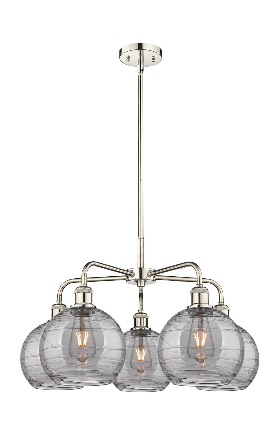 Innovations Downtown Urban 516-5CR-PN-G1213-8SM Chandelier Light - Polished Nickel