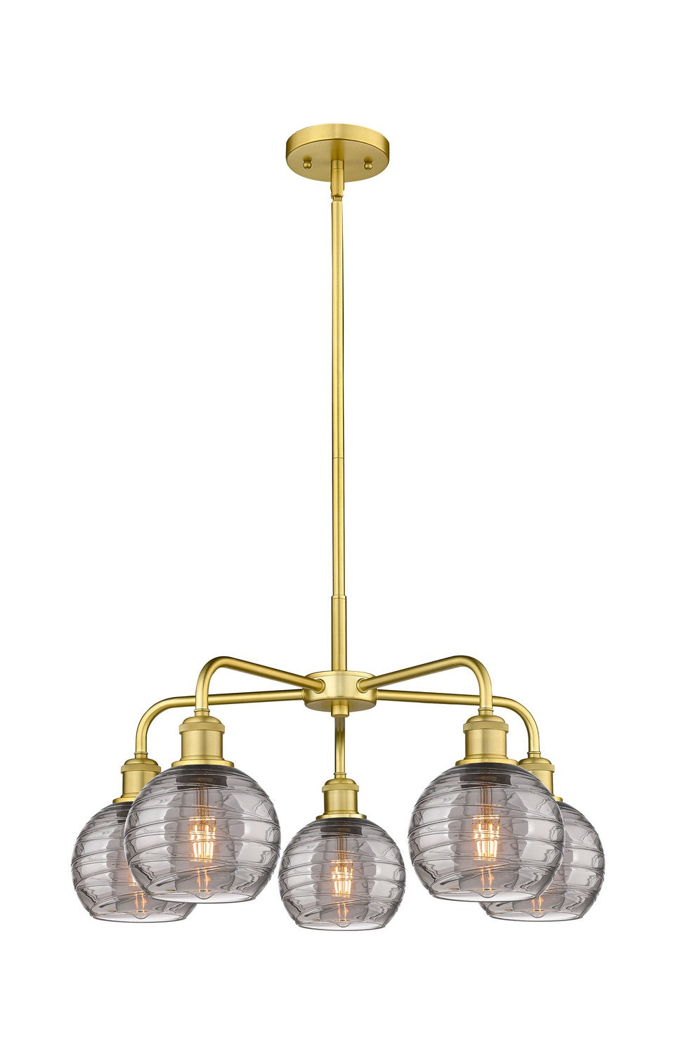 Innovations Downtown Urban 516-5CR-SG-G1213-6SM Chandelier Light - Satin Gold