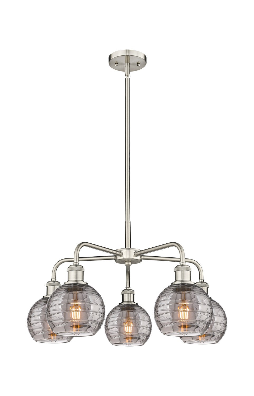Innovations Downtown Urban 516-5CR-SN-G1213-6SM Chandelier Light - Satin Nickel