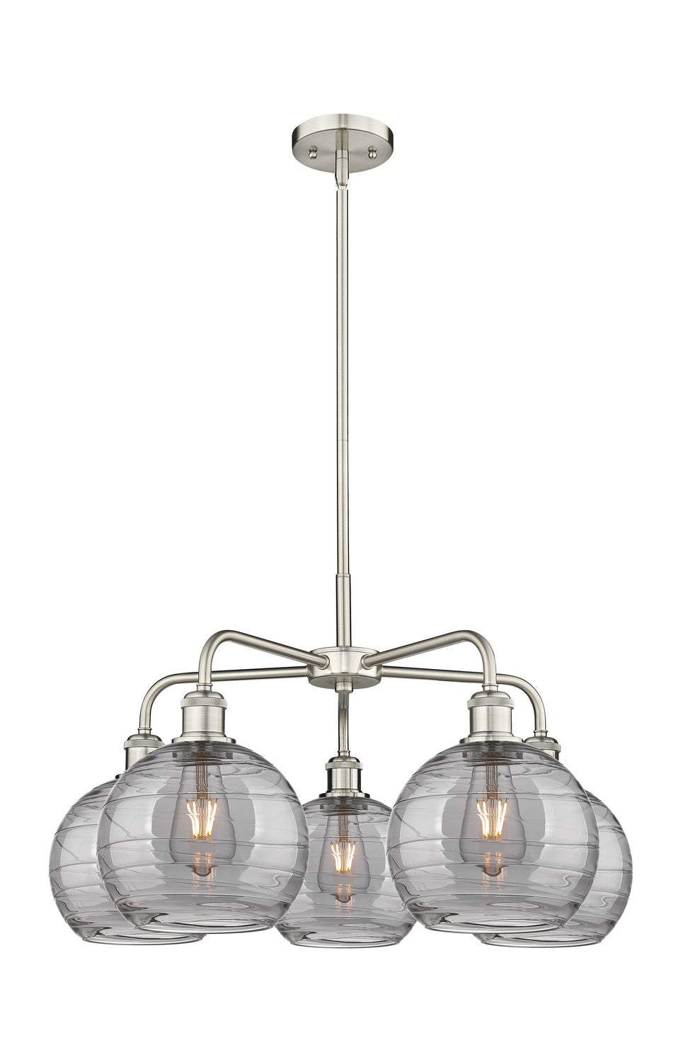 Innovations Downtown Urban 516-5CR-SN-G1213-8SM Chandelier Light - Satin Nickel