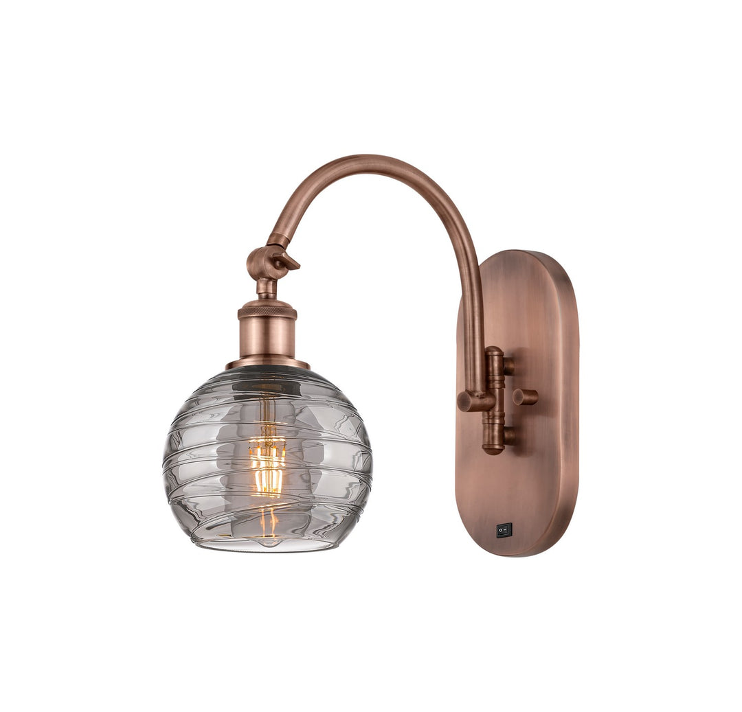 Innovations Ballston 518-1W-AC-G1213-6SM Wall Sconce Light - Antique Copper