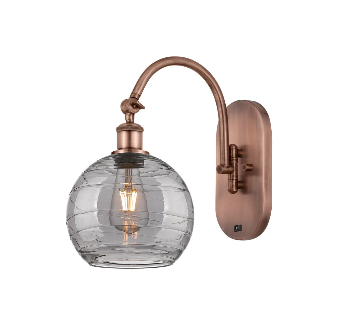 Innovations Ballston 518-1W-AC-G1213-8SM Wall Sconce Light - Antique Copper