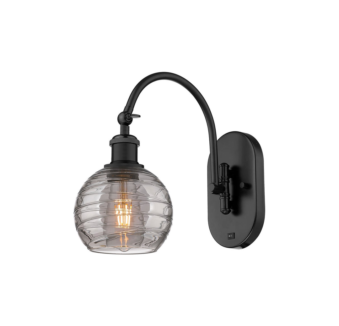 Innovations Ballston 518-1W-BK-G1213-6SM Wall Sconce Light - Matte Black