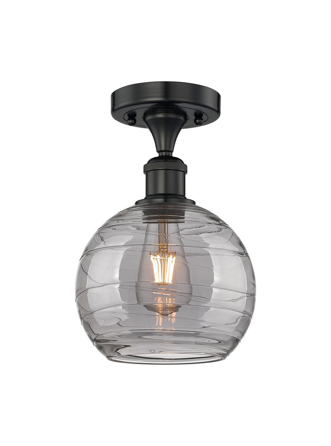 Innovations Edison 616-1F-BK-G1213-8SM Ceiling Light - Matte Black