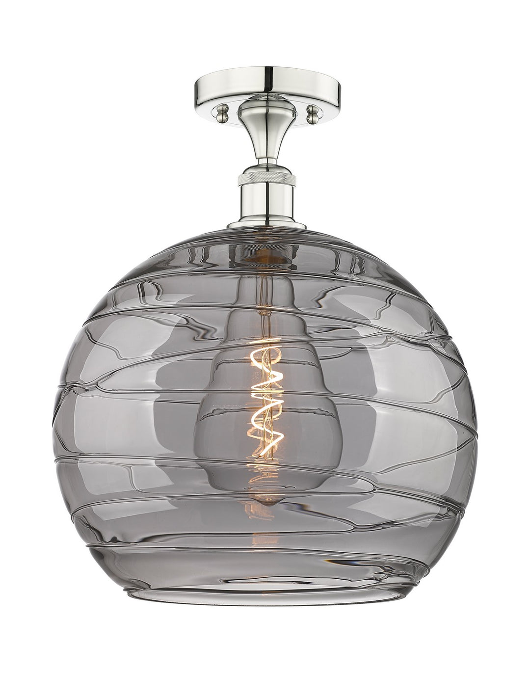 Innovations Edison 616-1F-PN-G1213-14SM Ceiling Light - Polished Nickel