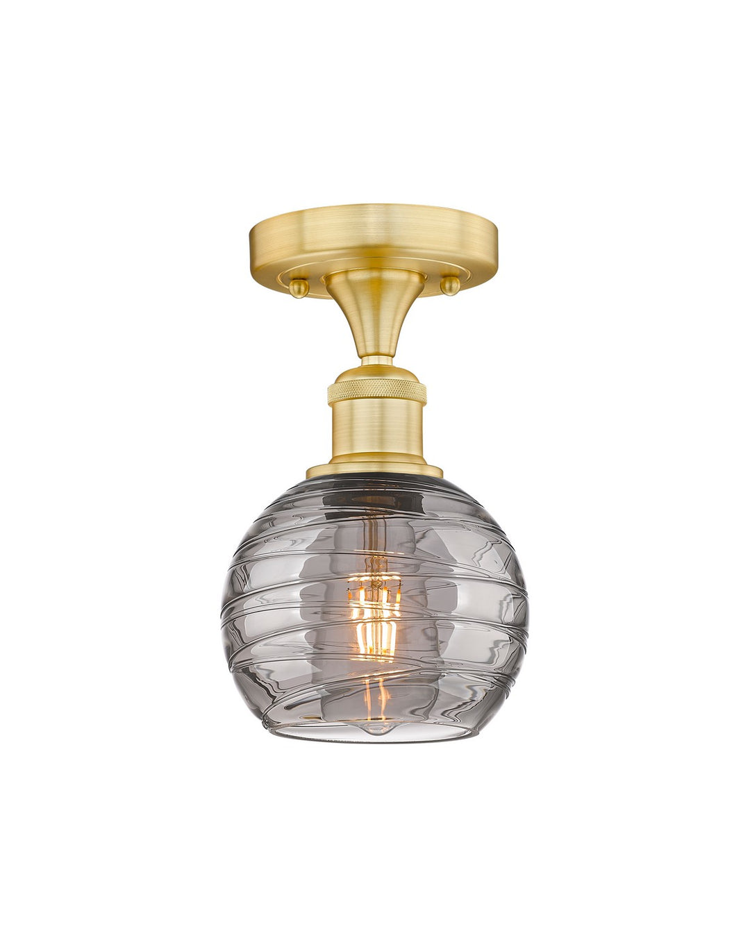 Innovations Edison 616-1F-SG-G1213-6SM Ceiling Light - Satin Gold