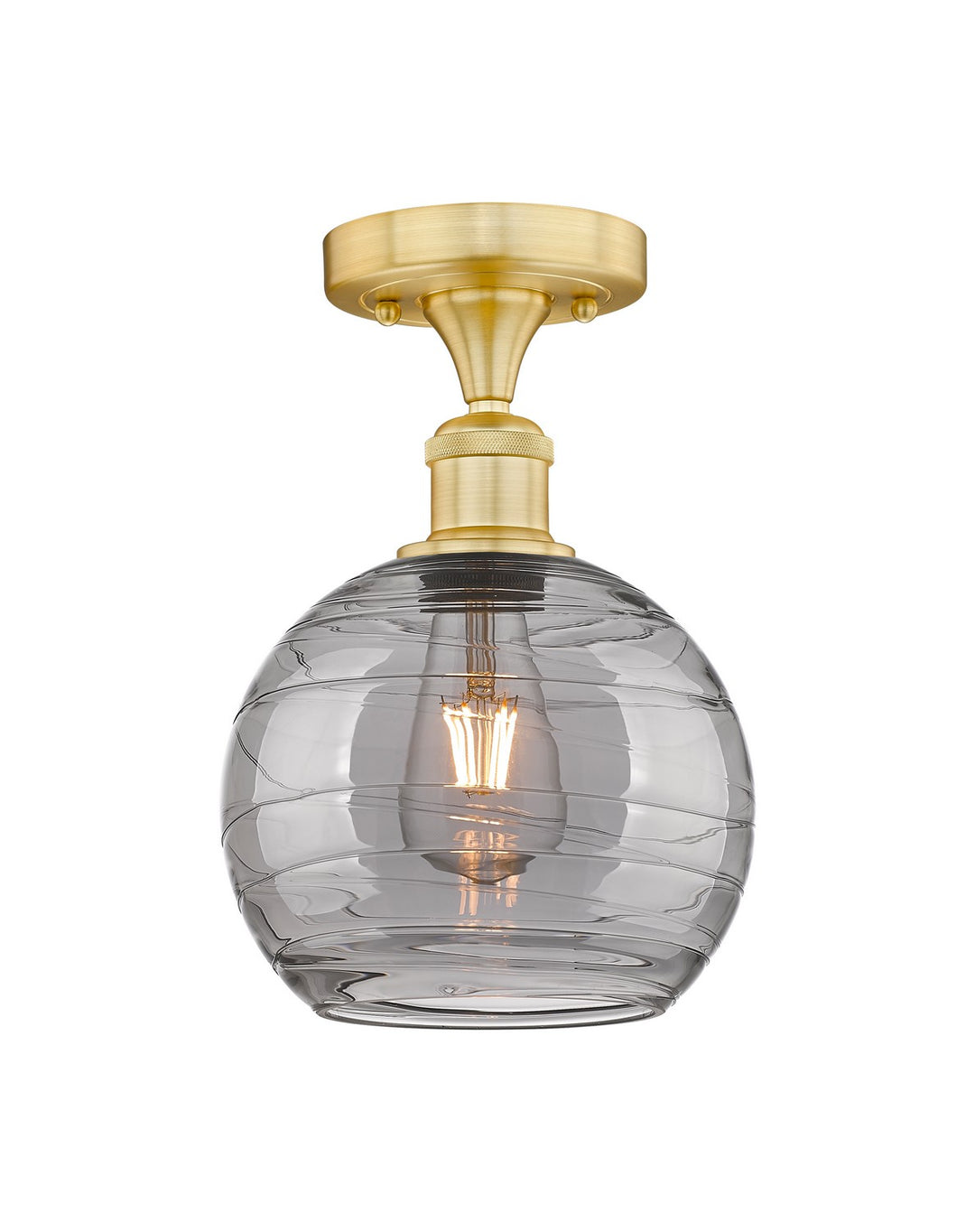 Innovations Edison 616-1F-SG-G1213-8SM Ceiling Light - Satin Gold
