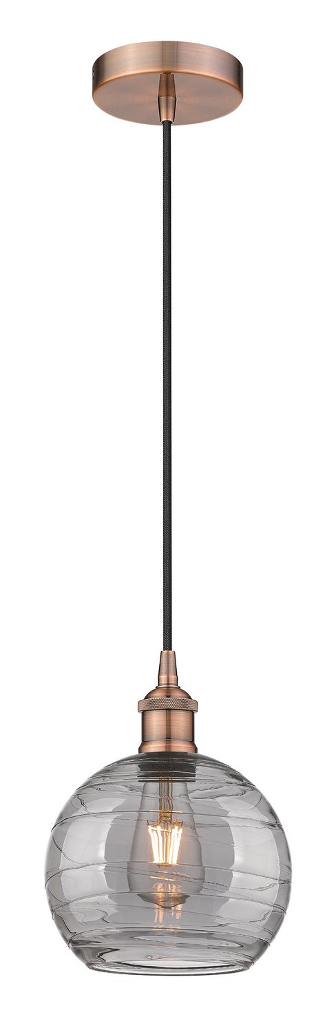 Innovations Edison 616-1P-AC-G1213-8SM Pendant Light - Antique Copper