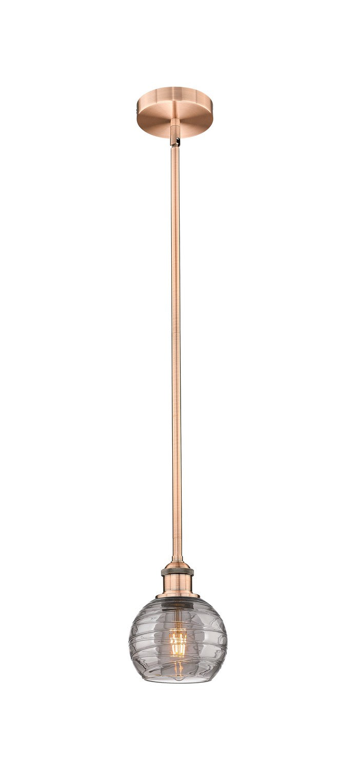 Innovations Edison 616-1S-AC-G1213-6SM Pendant Light - Antique Copper