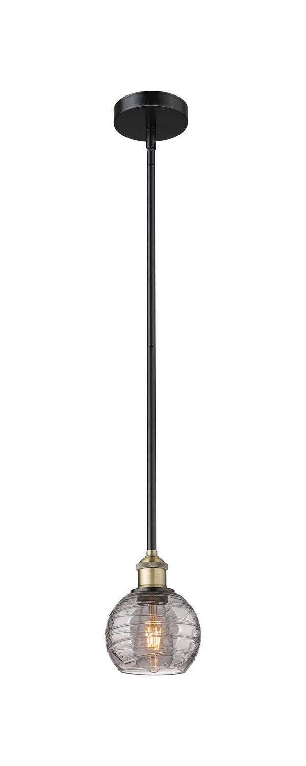 Innovations Edison 616-1S-BAB-G1213-6SM Pendant Light - Black Antique Brass